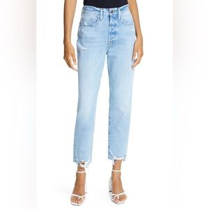 Frame Le Original straight-leg high-rise jeans in light wash